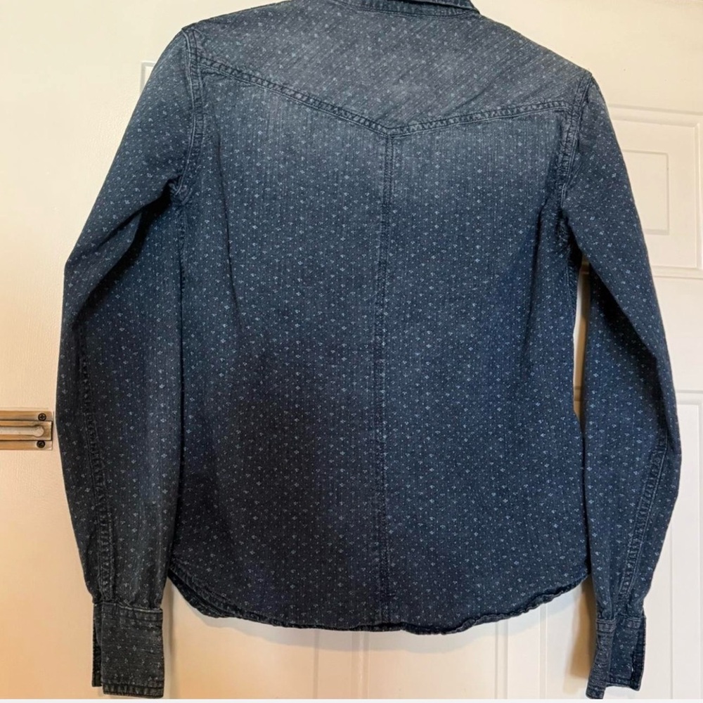 American Eagle Outfitters Dark Blue Button-Down Shirt